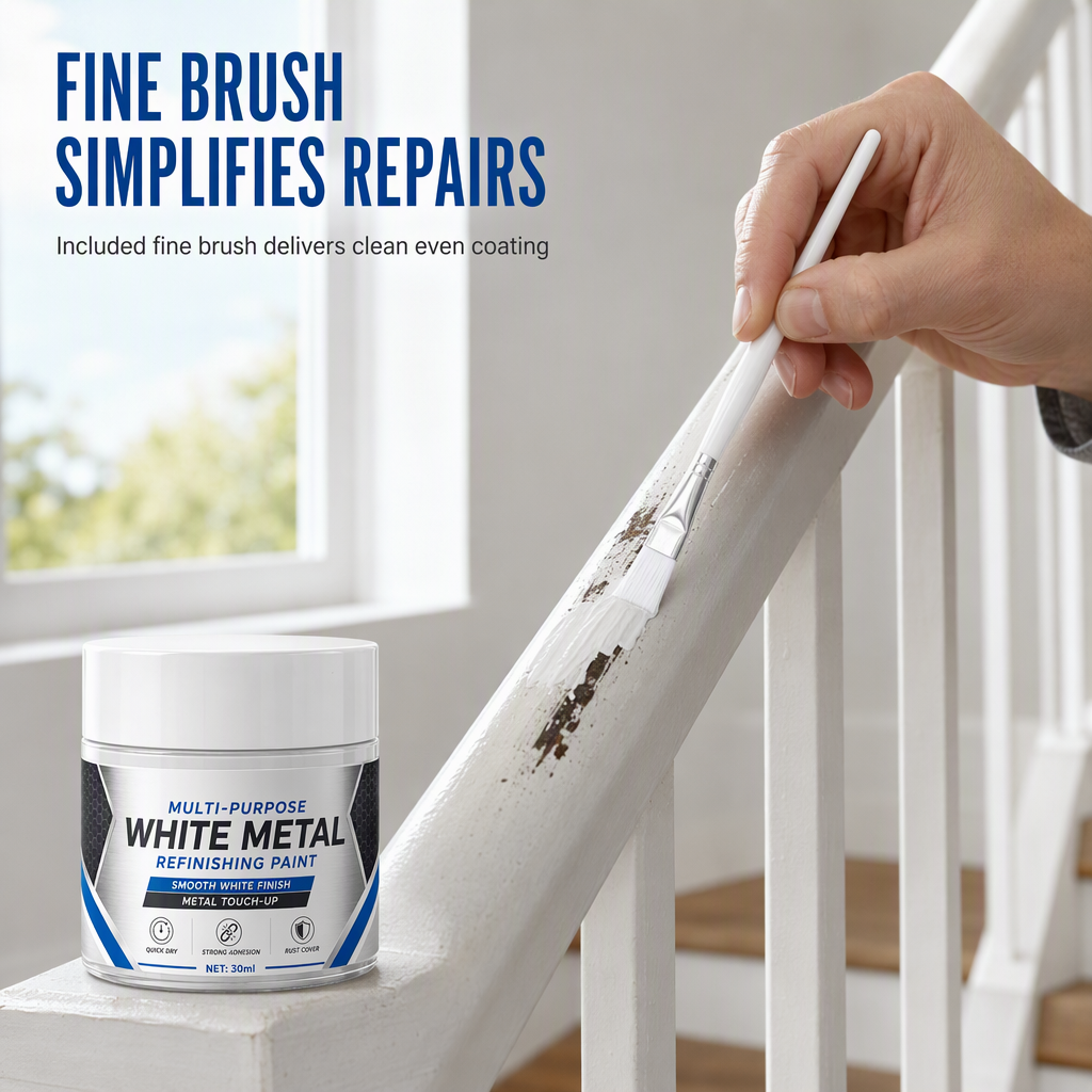 🎨 Multi-Purpose White Metal Touch-Up Paint – Quick & Easy Surface Refresh