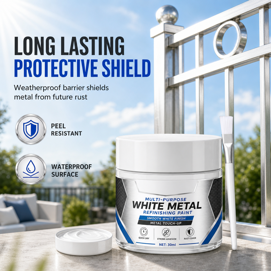 🎨 Multi-Purpose White Metal Touch-Up Paint – Quick & Easy Surface Refresh