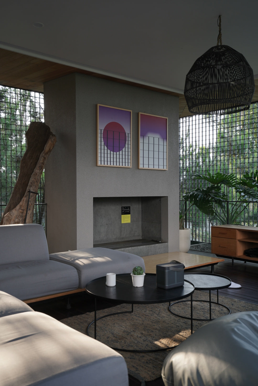 Living room bathed in natural light through a window